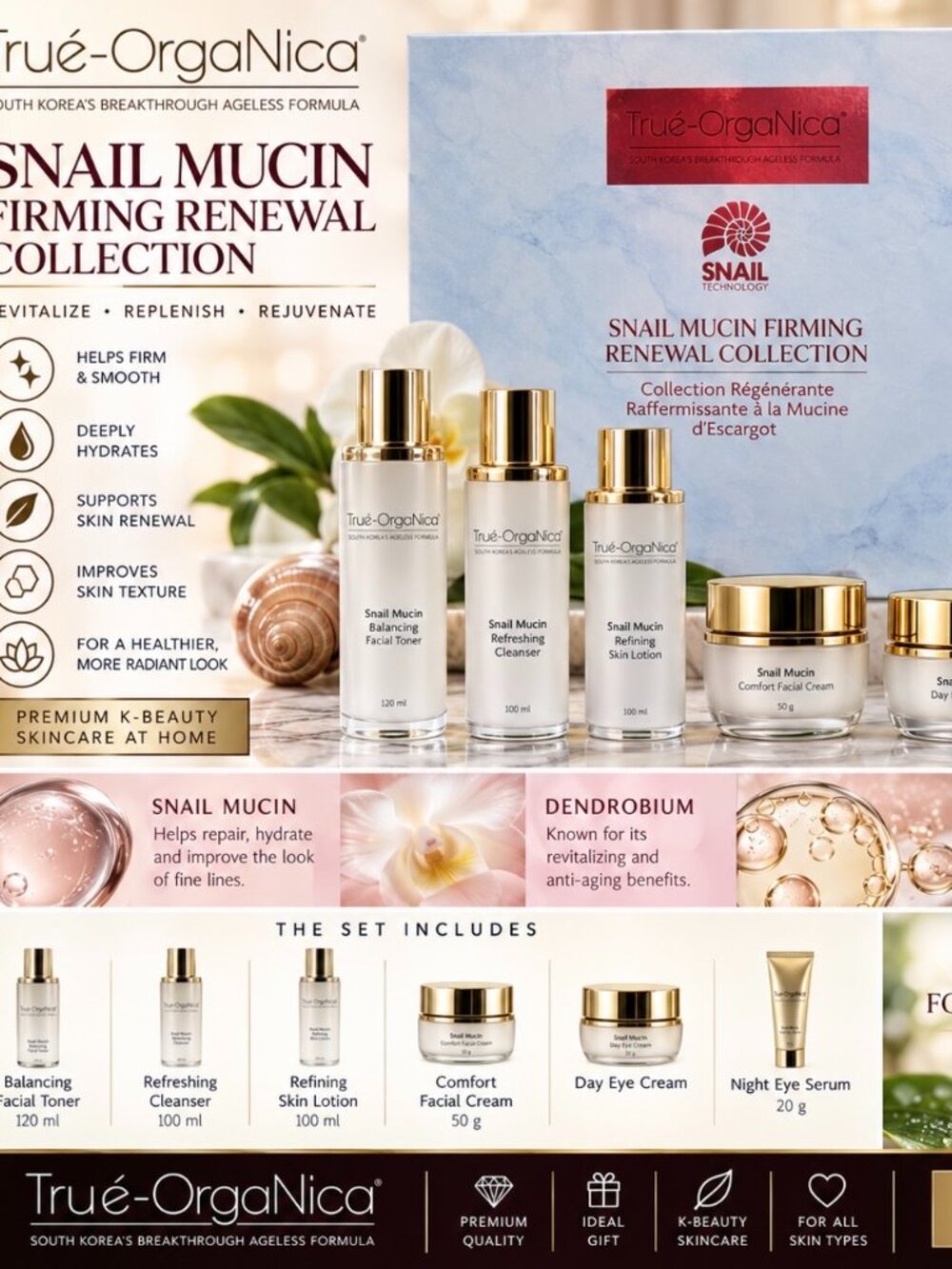 TRUÉ-ORGANICA SNAIL MUCIN FIRMING RENEWAL COLLECTION